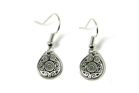 Irish Pewter Wheel of Being Earrings