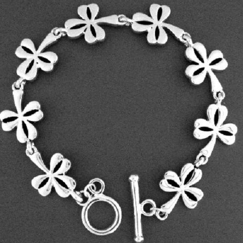 Celtic Pewter Shamrock Bracelet