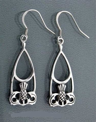 Celtic Scottish Thistle Stainless Steel Earrings