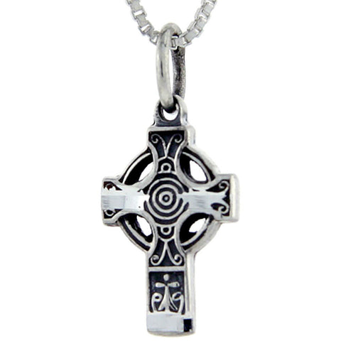 Sterling Silver Celtic High Cross Pendant without chain