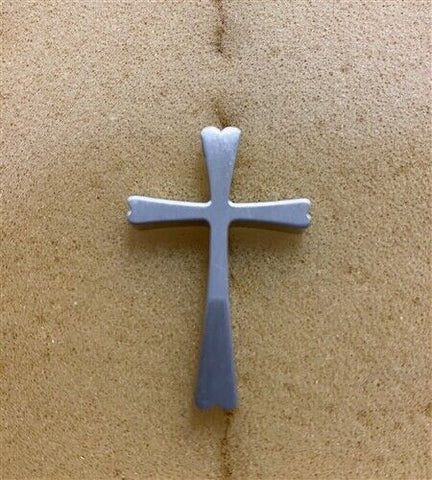 Stainless Steel Brush Finish Cross Pendant no chain