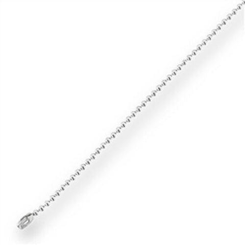 Stainless Steel 16 Inch 1.5mm Ball Link Neck Chain Necklace