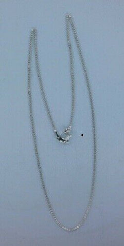 Sterling Silver 24 inch Adjustable, 1.5mm Rolo Chain with 9mm Lobster Clasp