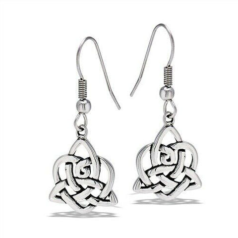 STAINLESS STEEL CELTIC KNOT(Sister Knot) DANGLE EARRING