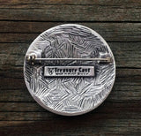 Pewter Celtic Horse Knot-Work Epona Brooch Made in USA