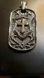 Stainless Steel  Cross Shield Pendant no chain
