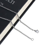 Stainless Steel Rolo Chain Necklace Silver Tone 51cm(20 1/8") long, 2.5 mm wide