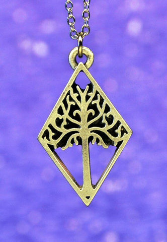 Pewter White Tree of Gondor Necklace Made in USA