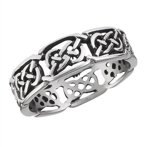Stainless Steel Celtic Interwoven Knot Ring