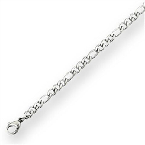 STAINLESS STEEL FIGARO Chain 16 in 4mm width