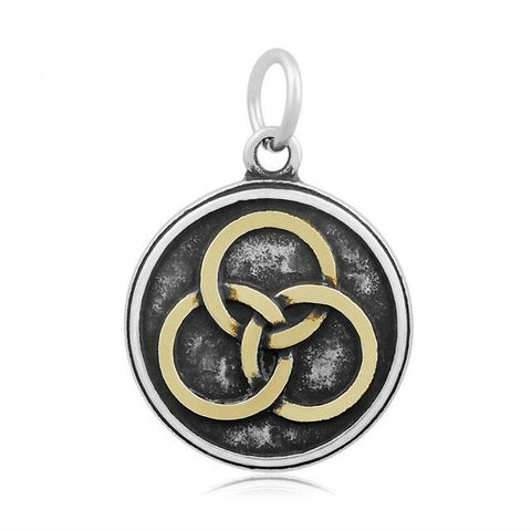 316L Gold Plated Stainless Steel  trinity  Pendant no chain