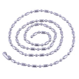 Stainless Steel 30 Inch 3.2  mm Ball Cylinder Link Neck Chain Necklace