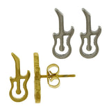 Stainless Steel Post Guitar Stud Earrings
