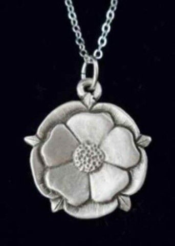 PewterTudor Rose Necklace Made in USA