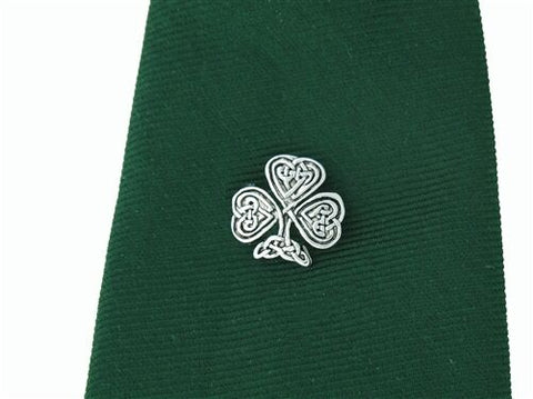 Celtic Shamrock Tie tack/hat-pin or lapel pin