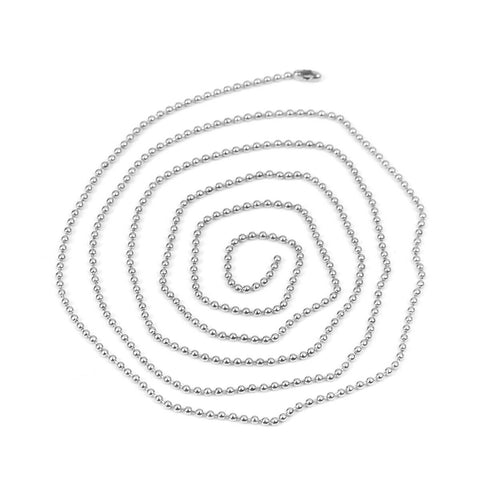 Stainless Steel 30 Inch 1.5mm Ball Link Neck Chain Necklace