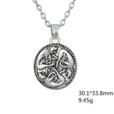 Double Sided Celtic Knotted Cats Necklace with 18 in Chain and 2 inch extender