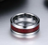 Stainless Steel Hawaiian Wooden Ring 8mm band width