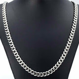 Stainless Steel 24 in 7 mm link Cuban curb  Chain Necklace