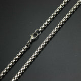 w0Stainless Steel 19.68 (50cm) Inch 3 mm rounded Box Neck Chain Necklace