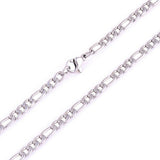 STAINLESS STEEL FIGARO CHAIN 22 in 3mm
