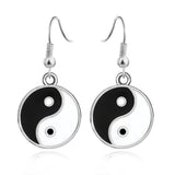 Alloy  Double Sided Resin Yin Yang Necklace or Earrings