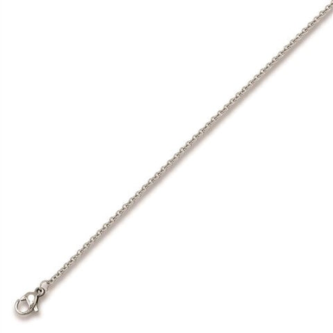 STAINLESS STEEL SMALL 2mm ROUND LINK CHAIN 22 IN