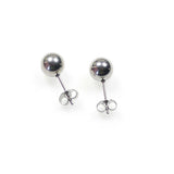 Hypoallergenic Stainless Steel 8mm Ball Stud Earrings with Butterfly Back