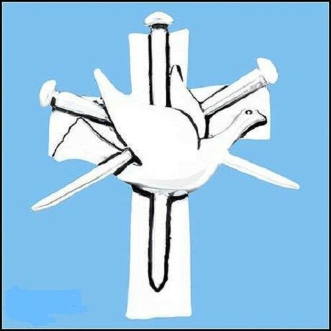 Pewter Holy Spirit Brooch/Pendant without chain