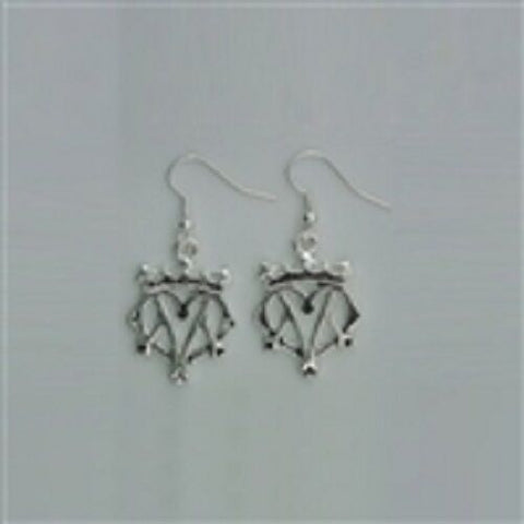 Sterling Silver over Pewter Small Luckenbooth Earrings