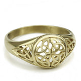 316 L Stainless Steel Gold Celtic Knot and Trinity  Ring