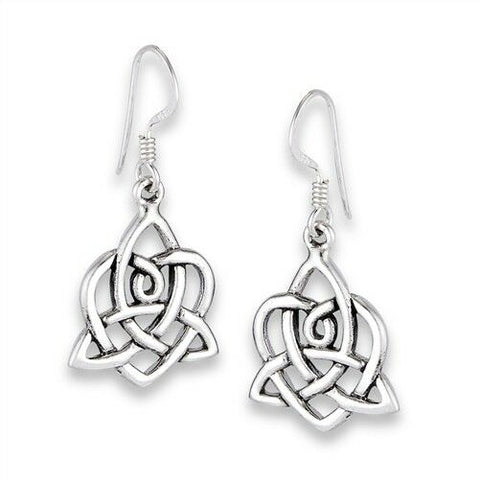 STERLING SILVER CELTIC SISTER'S KNOT EARRING