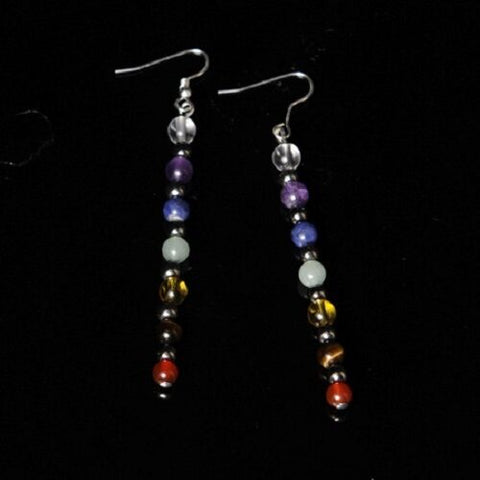 Welsh Celtic handmade Chakra Earrings on sterling silver wires