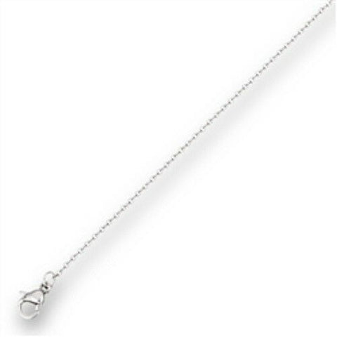 STAINLESS STEEL 1.5mm ROUND Cable CHAIN 22 Inches