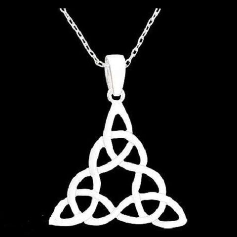 Pewter Triple Trinity Knot Pendant on 18" Chain