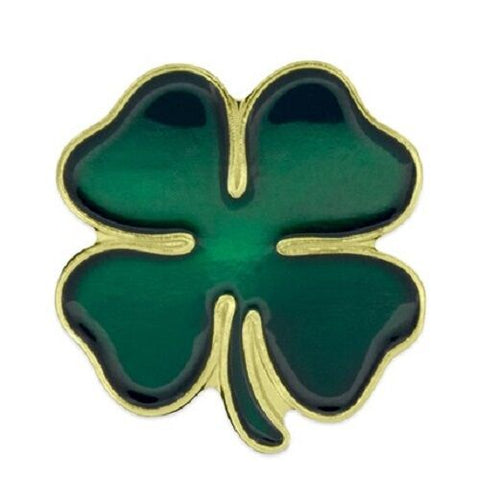 Green Four Leaf Clover Pin Made in USA