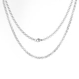 Stainless Steel Rolo Chain Necklace Silver Tone 74.5 cm(29 3/8") long, 4 mm wide