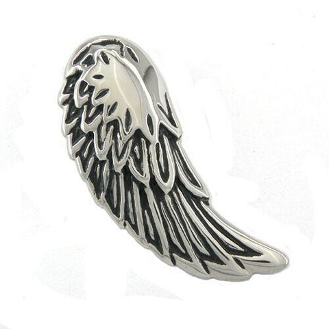 STAINLESS STEEL JEWELRY SINGLE ANGEL WING PENDANT