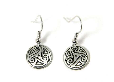 Irish Pewter Celtic Path of Life Earrings