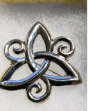 Pewter Three-Dimensional Trinity Triskele Pin