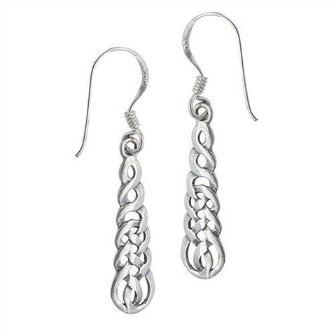 Sterling Silver Celtic Endless Weave Earring