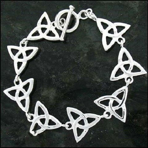 Pewter Celtic Trinity Knot Toggle Bracelet