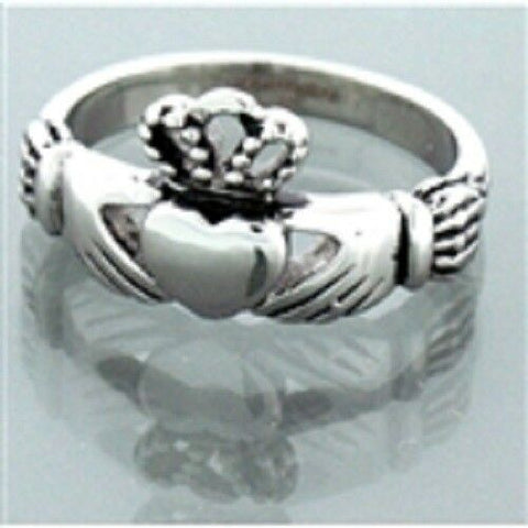 316 L Stainless Steel Petite Claddagh Ring SZ 6