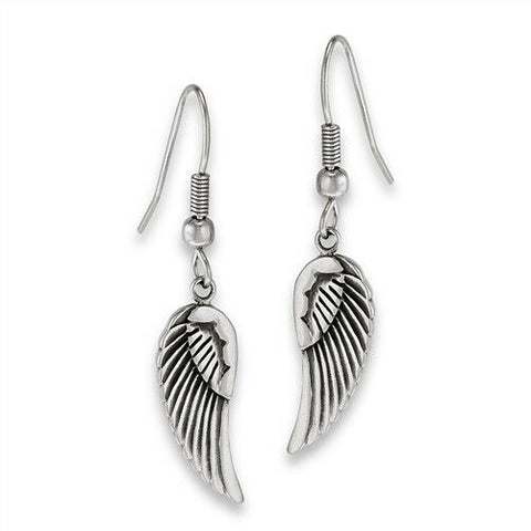 STAINLESS STEEL SMALL WING EARRING