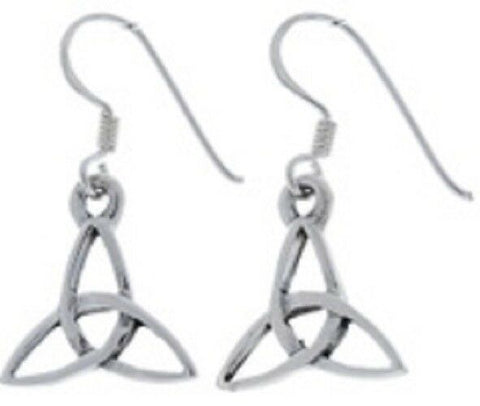 Sterling Silver Celtic Trinity Knot Double Sided Earrings