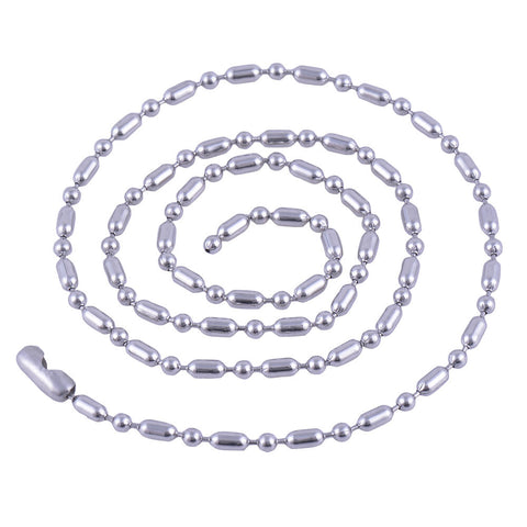 Stainless Steel 30 Inch 2 mm Ball Cylinder Link Neck Chain Necklace