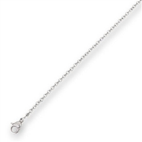 STAINLESS STEEL 2mm ROUND Cable CHAIN 18 IN