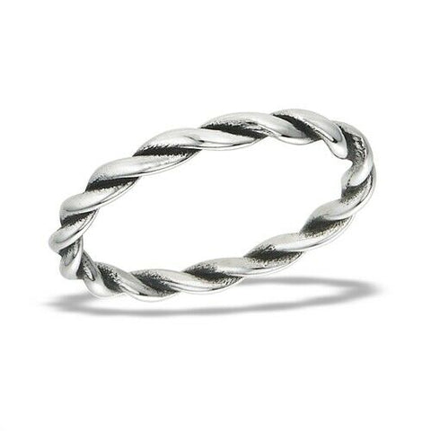 Stainless Steel Classic Twisted Ring