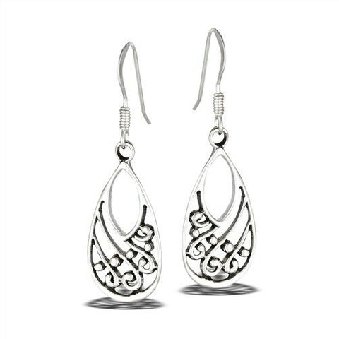 Sterling Silver Modern Dotted Dangle Earring