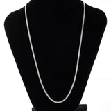 Stainless Steel 25.6 Inch (65 cm) 2.4mm Mesh Chain Necklace